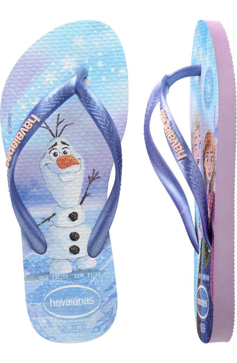 Havaianas Disney Princess Flip Flop, Alternate, color, Purple Fantasy