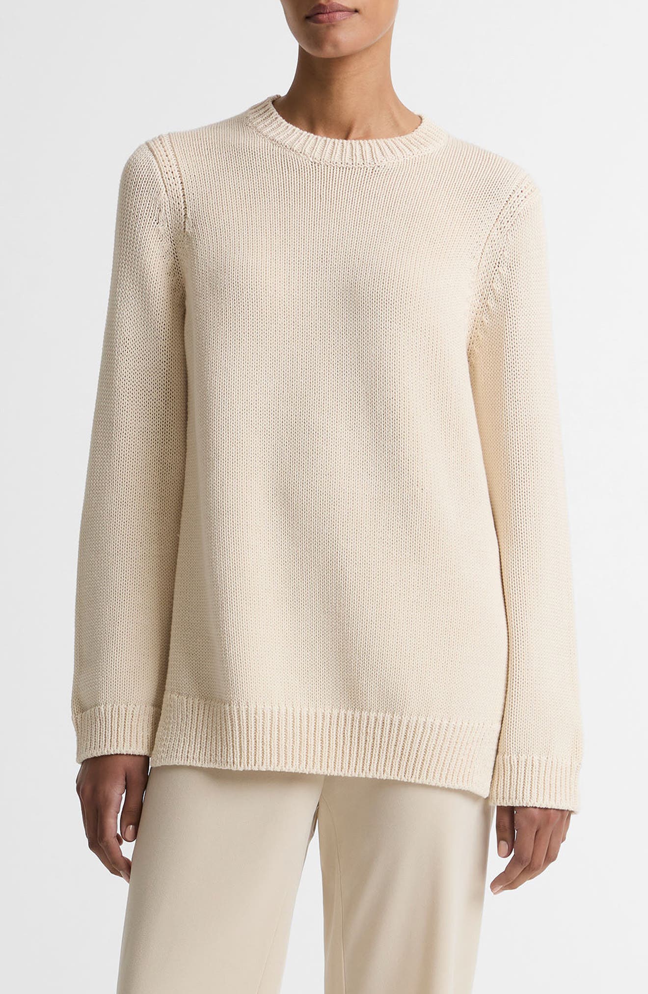Cotton Blend Tunic Sweater - image 3