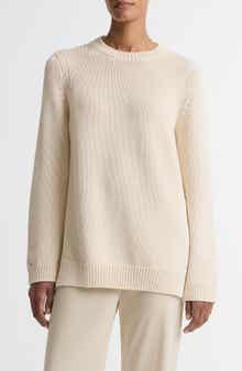 Cotton Blend Tunic Sweater