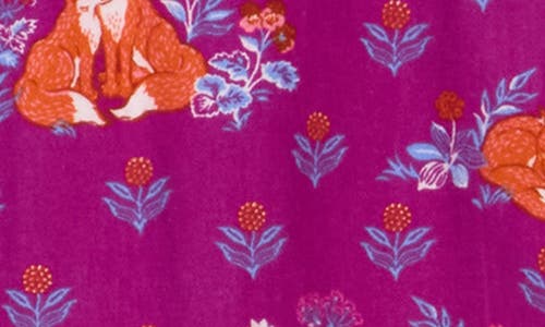 Printfresh Organic Cotton Flannel Long Pajamas In Purple
