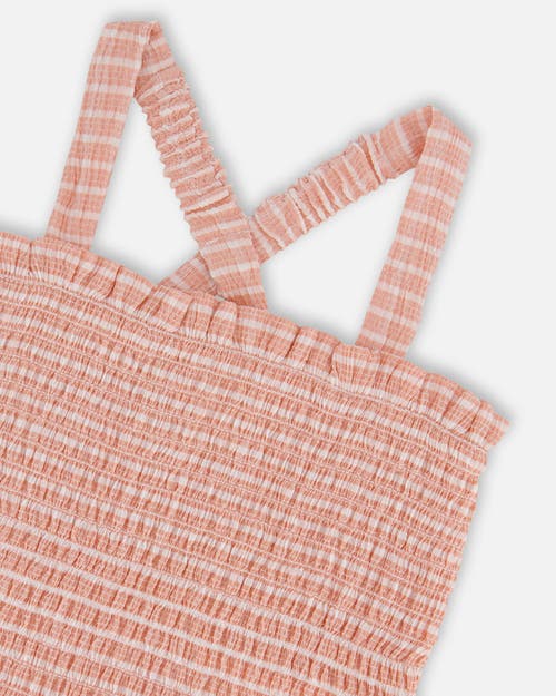 Deux Par Deux Girl's Smocked Tank Top Light Old Pink In Light Old Pink