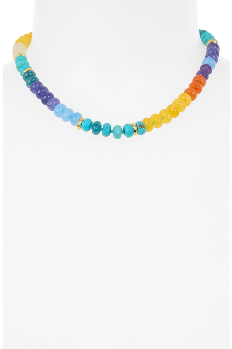 Ella Multicolor Beaded Necklace, Alternate, color, GOLD