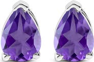 Haus of Brilliance 14K Gold 6x4MM Pear Shaped Gemstone Solitaire Stud Earrings