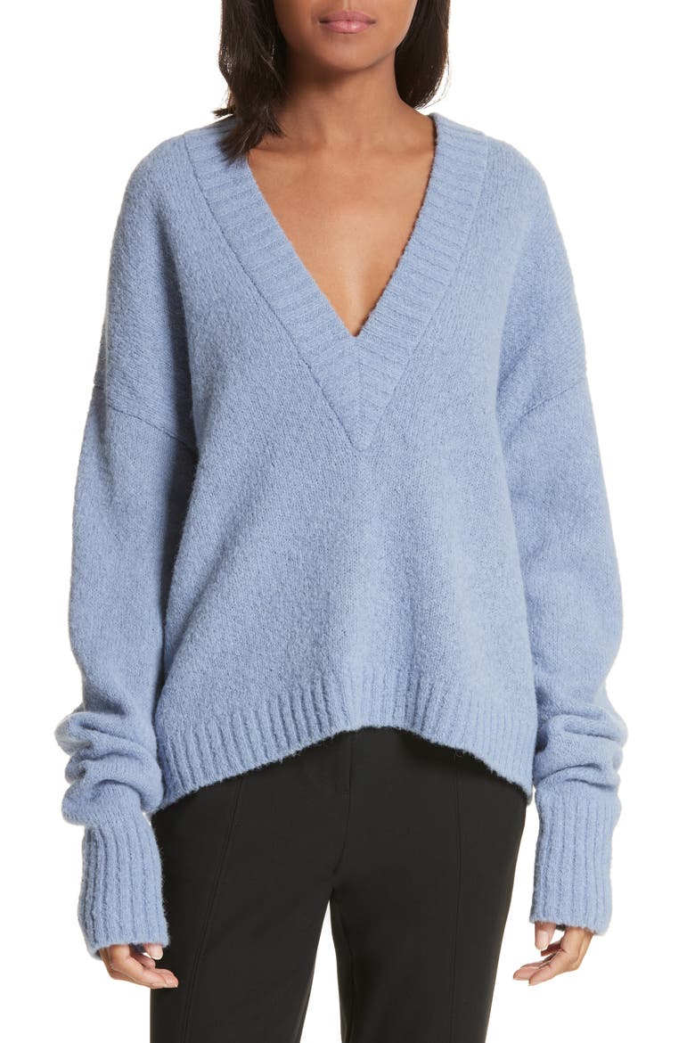 V-Neck Sweater, Main, color, BLUE