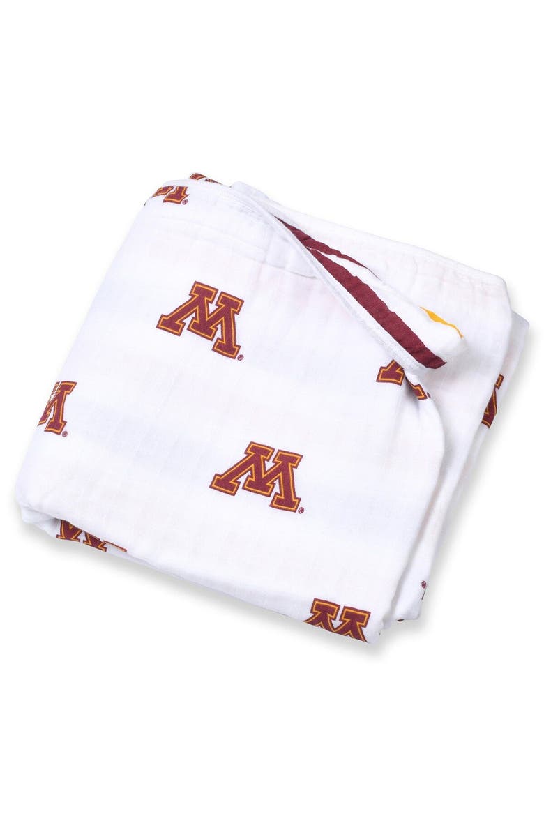 Infant Three Little Anchors Minnesota Golden Gophers 47" x 47" Muslin 4-Layer Blanket, Main, color, White
