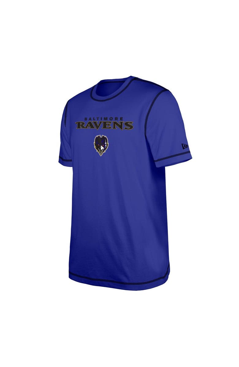 New Era Men's New Era  Purple Baltimore Ravens Third Down Puff Print T-Shirt, Alternate, color, Purple