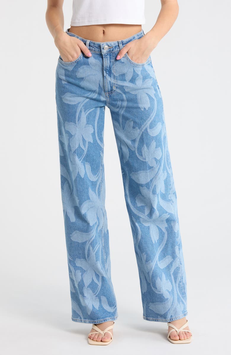Rails Getty High Waist Wide Leg Jeans, Main, color, Floral Laser