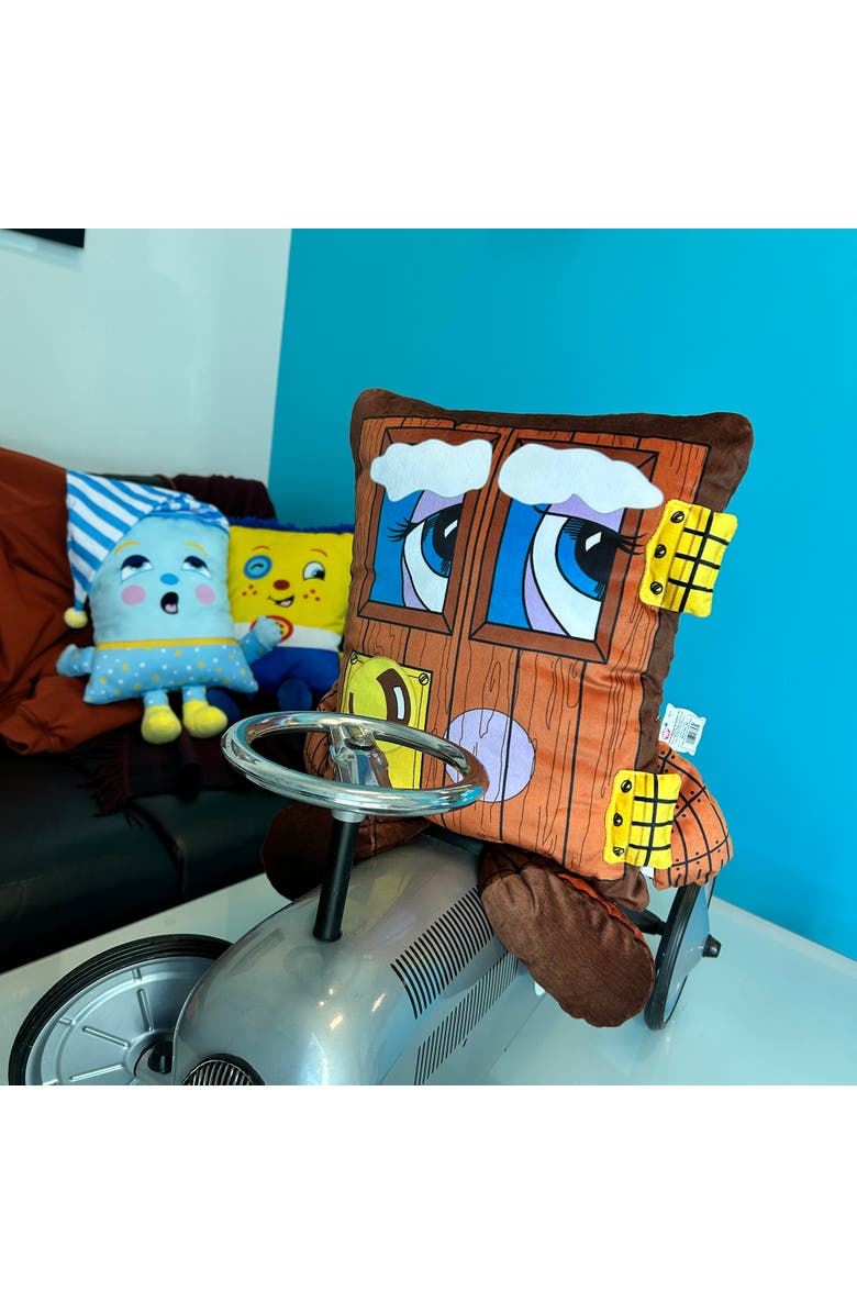 Pillow People Squeaky Door Plush Pillow, Alternate, color, Brown