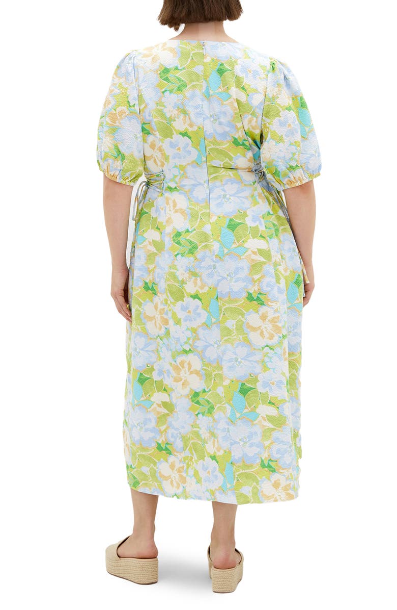 City Chic Roselle Floral Midi Dress, Alternate, color, Pastel Floral