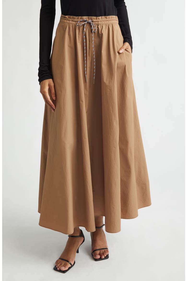Eden Recycled Nylon Maxi Skirt, Main, color, DESERT