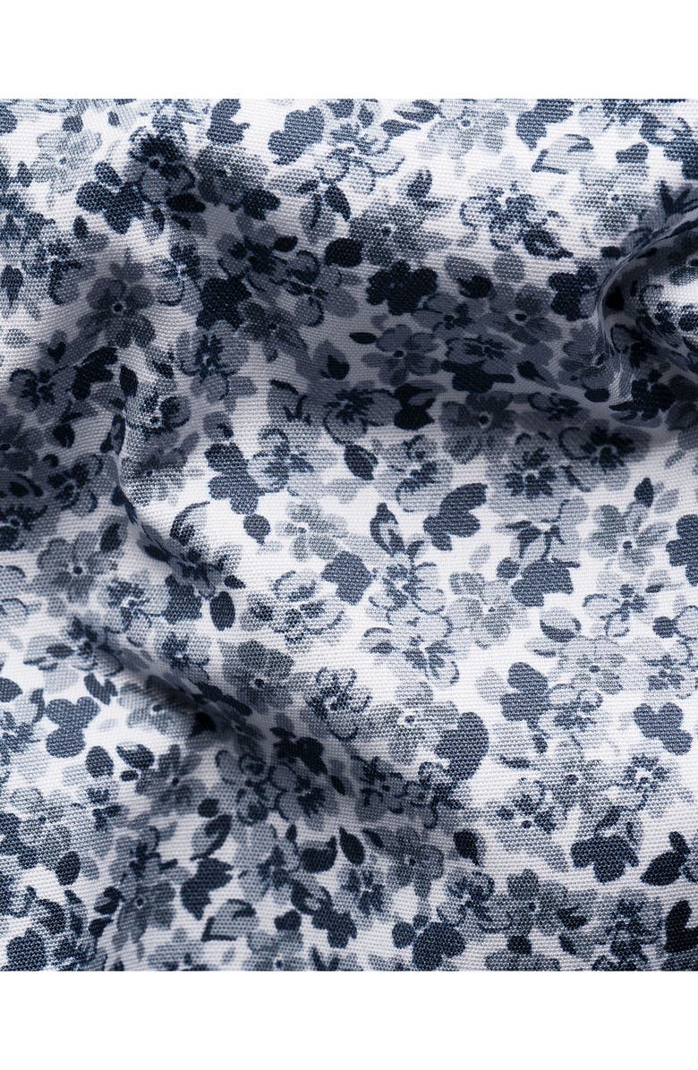 Eton Contemporary Fit Floral Cotton Dress Shirt, Alternate, color, Medium Grey