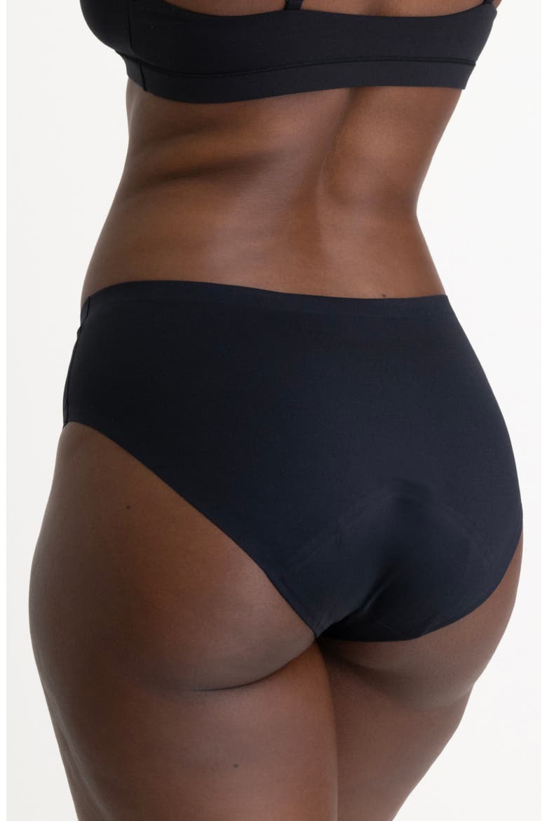 Period & Leakproof Seamless Briefs, Alternate, color, BLACK