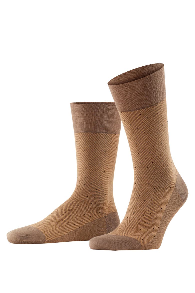 Sensitive Herringbone Socks for Diabetics, Main, color, Hazel