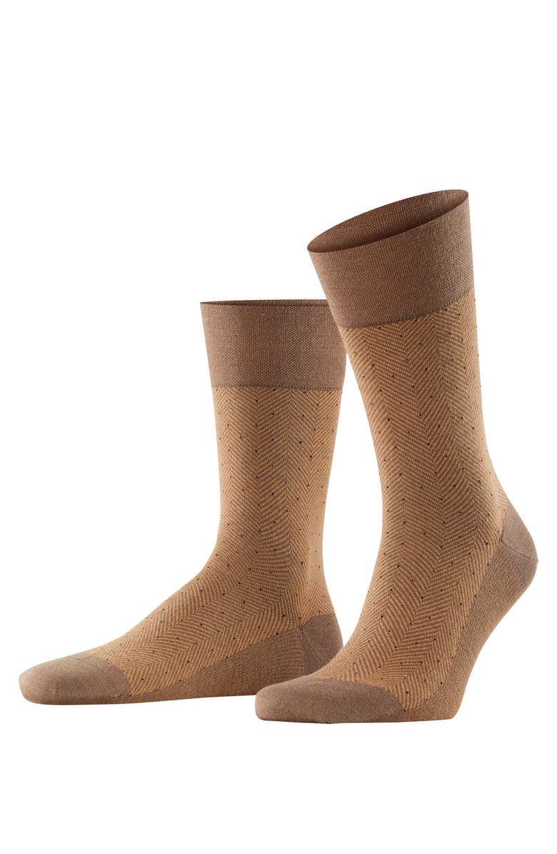 Falke Sensitive Herringbone Socks for Diabetics, Main, color, Hazel