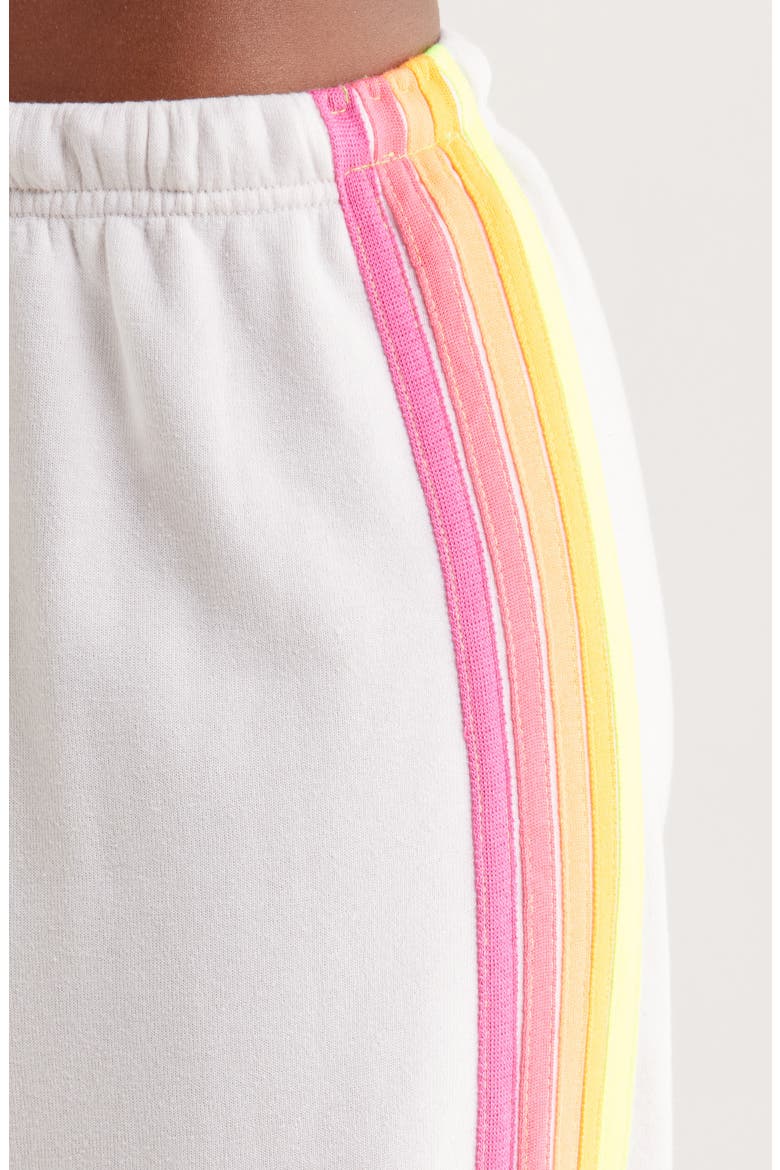 Stripe Sweatpants, Alternate, color, DOVE/NEON