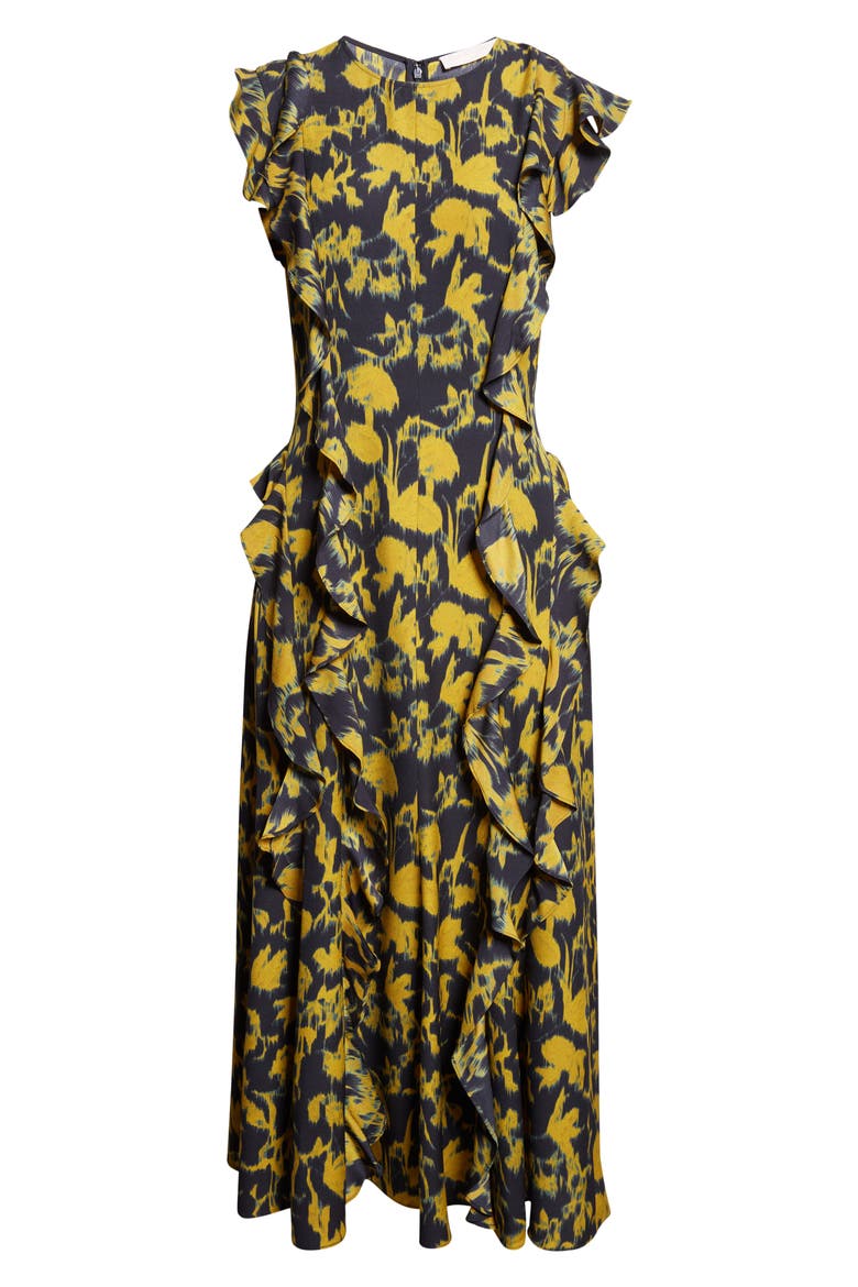 Flo Ruffle Maxi Dress, Alternate, color, VERDITE