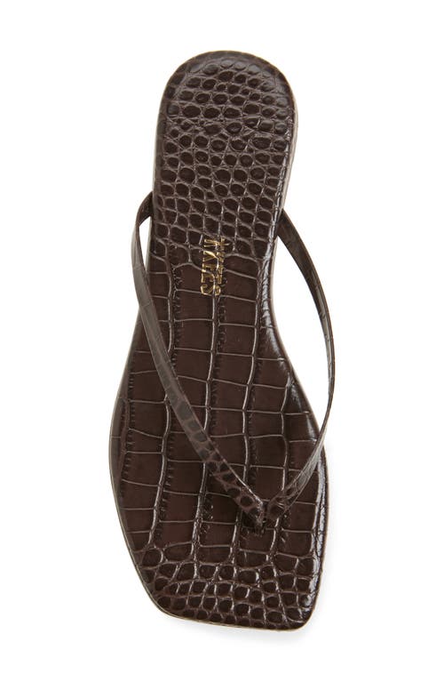 Tkees Lily Square Toe Croc Flip Flops In Sable
