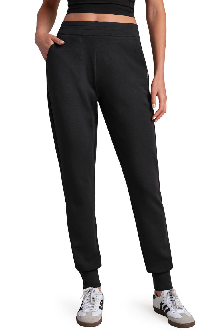 Dreamglow Zip Joggers, Main, color, PURE BLACK HEATHER