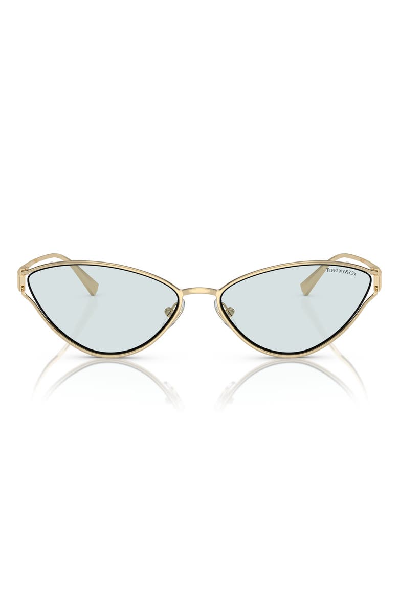 Tiffany & Co. 61mm Cat Eye Sunglasses, Main, color, Pale Gold / Photo Azure