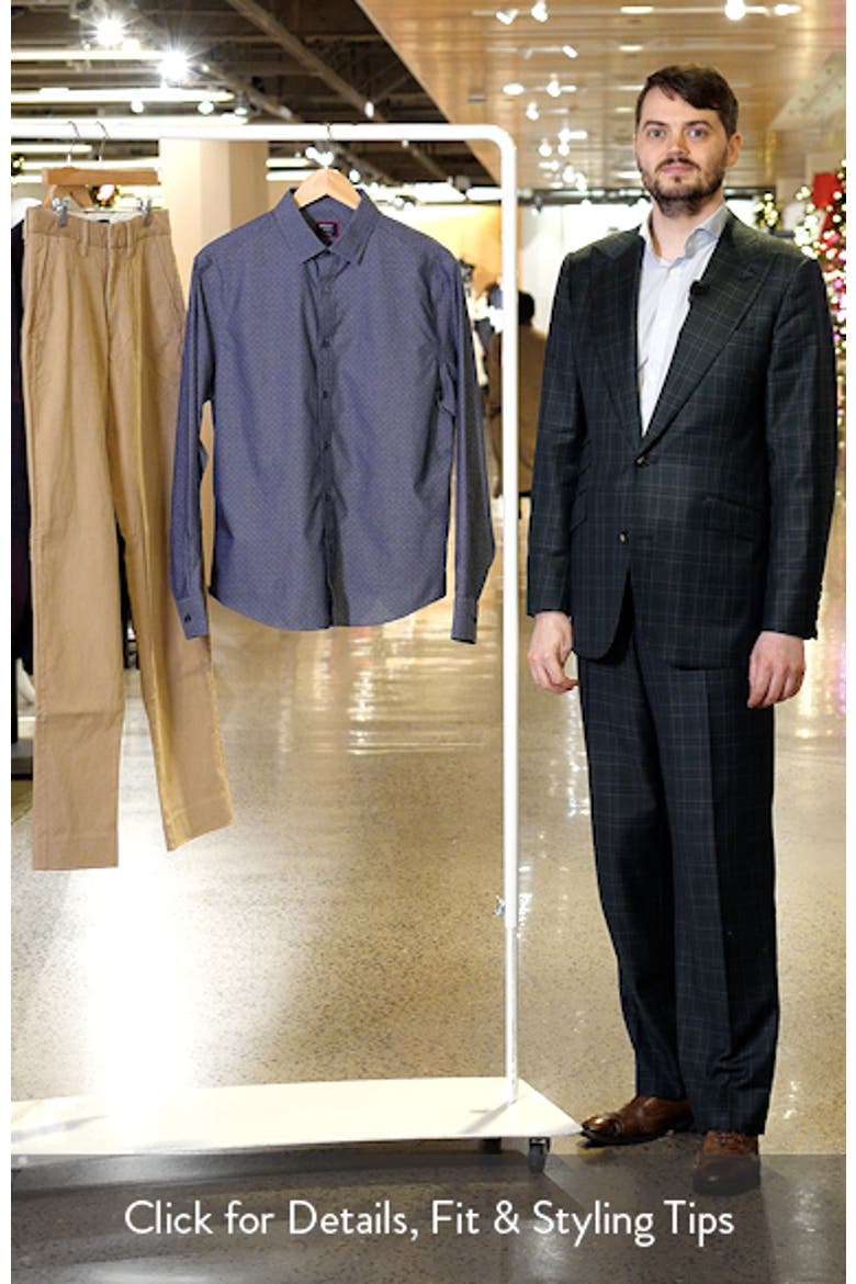 Smithson Regular Fit Neat Floral Wrinkle Free Cotton Button-Down Shirt video