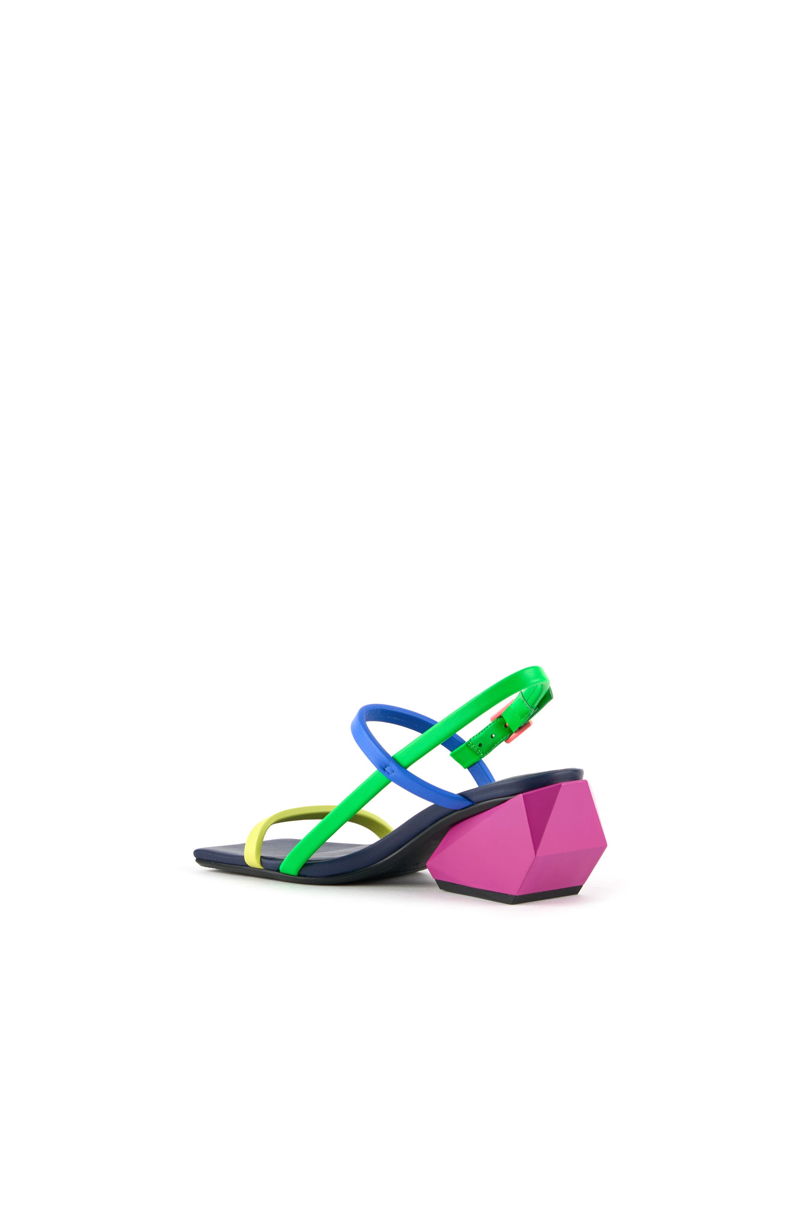 Ricky Strappy Mid Sandals, Alternate, color, Neon Flair