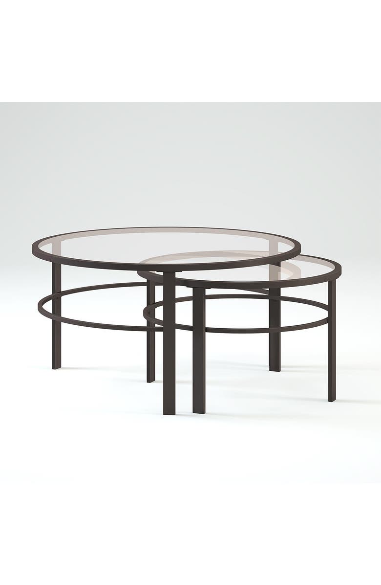 ADDISON AND LANE Gaia Blackened Bronze Nesting Coffee Table Set, Alternate, color, 