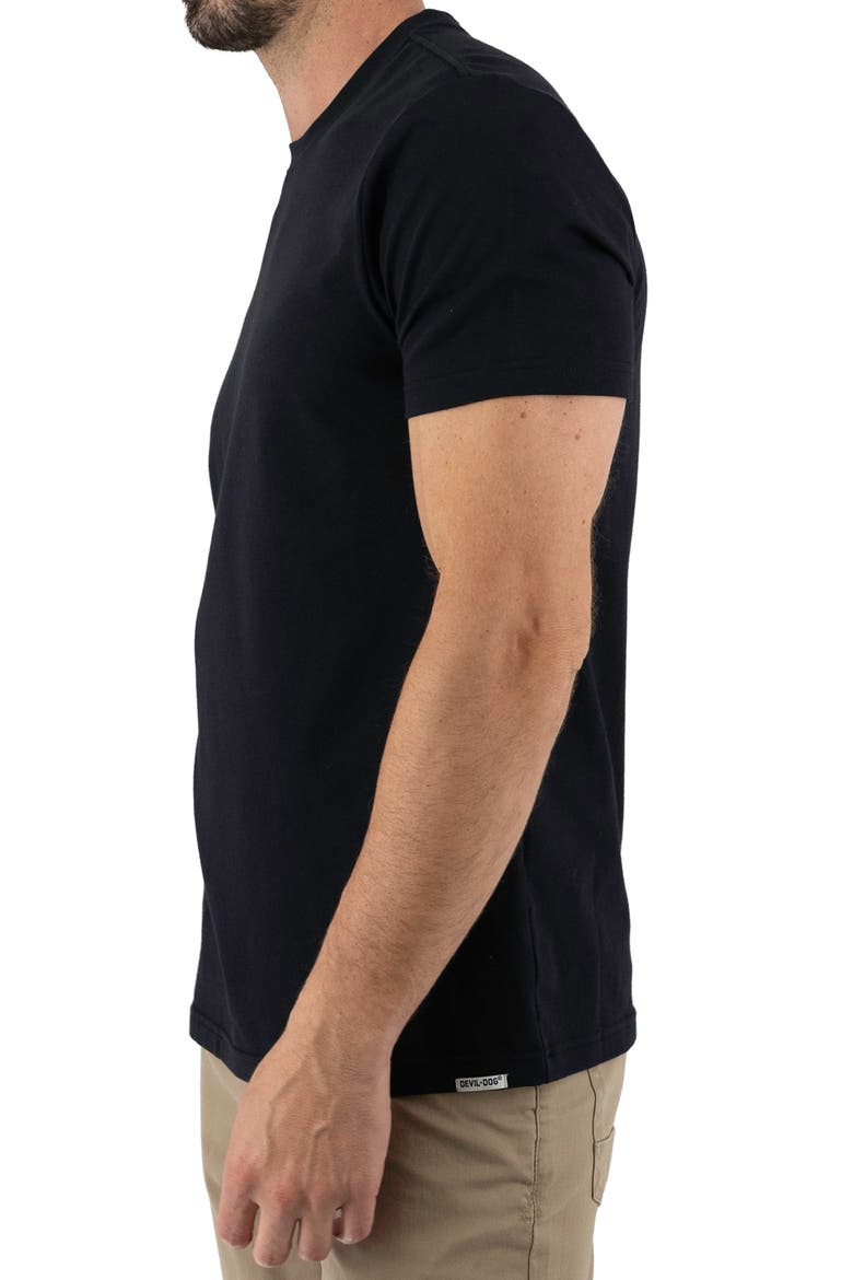 Feeder Stripe T-Shirt, Alternate, color, MELANGE BLACK
