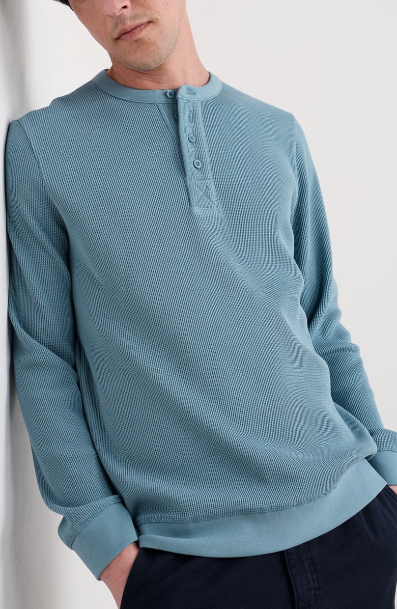 Seasalt Cornwall Brigantine Waffle Knit Organic Cotton Henley, Main, color, Hydrangea