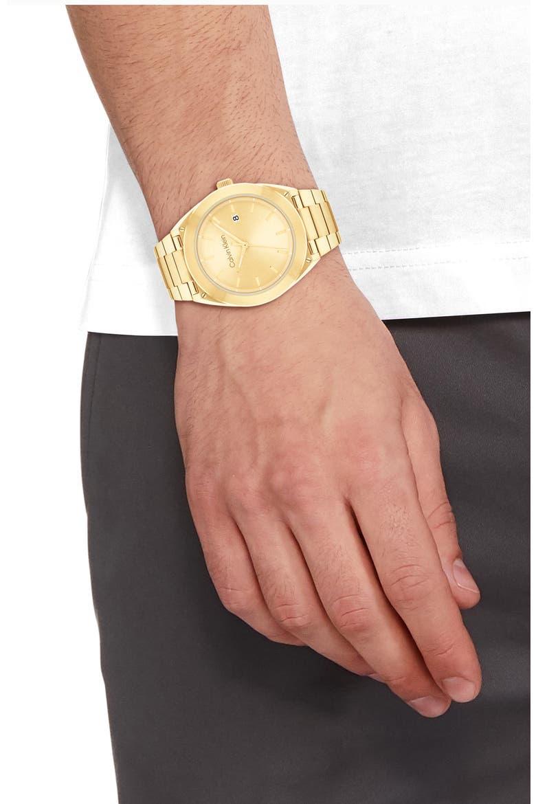 Progressive Bracelet Watch, 44mm, Alternate, color, GOLD