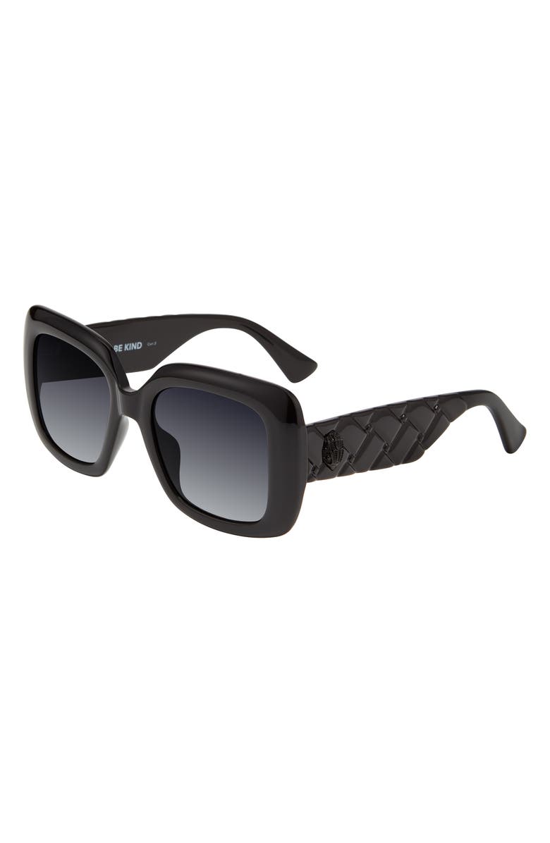 Kurt Geiger London 55mm Sunglasses, Alternate, color, Black/ Dark Grey Sf