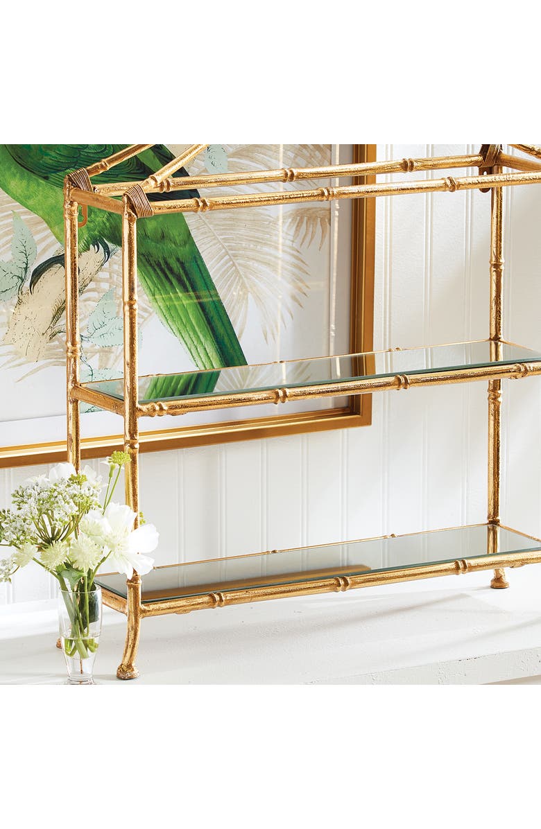 Napa Home & Garden Daphne 2-Tier Curio Shelf, Alternate, color, Gold