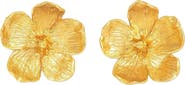 Ottoman Hands Buttercup Flower Stud Earrings