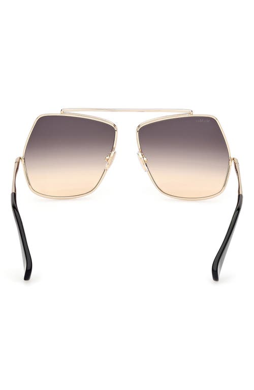 MAX MARA MAX MARA ELSA PETITE 58MM GRADIENT PILOT SUNGLASSES