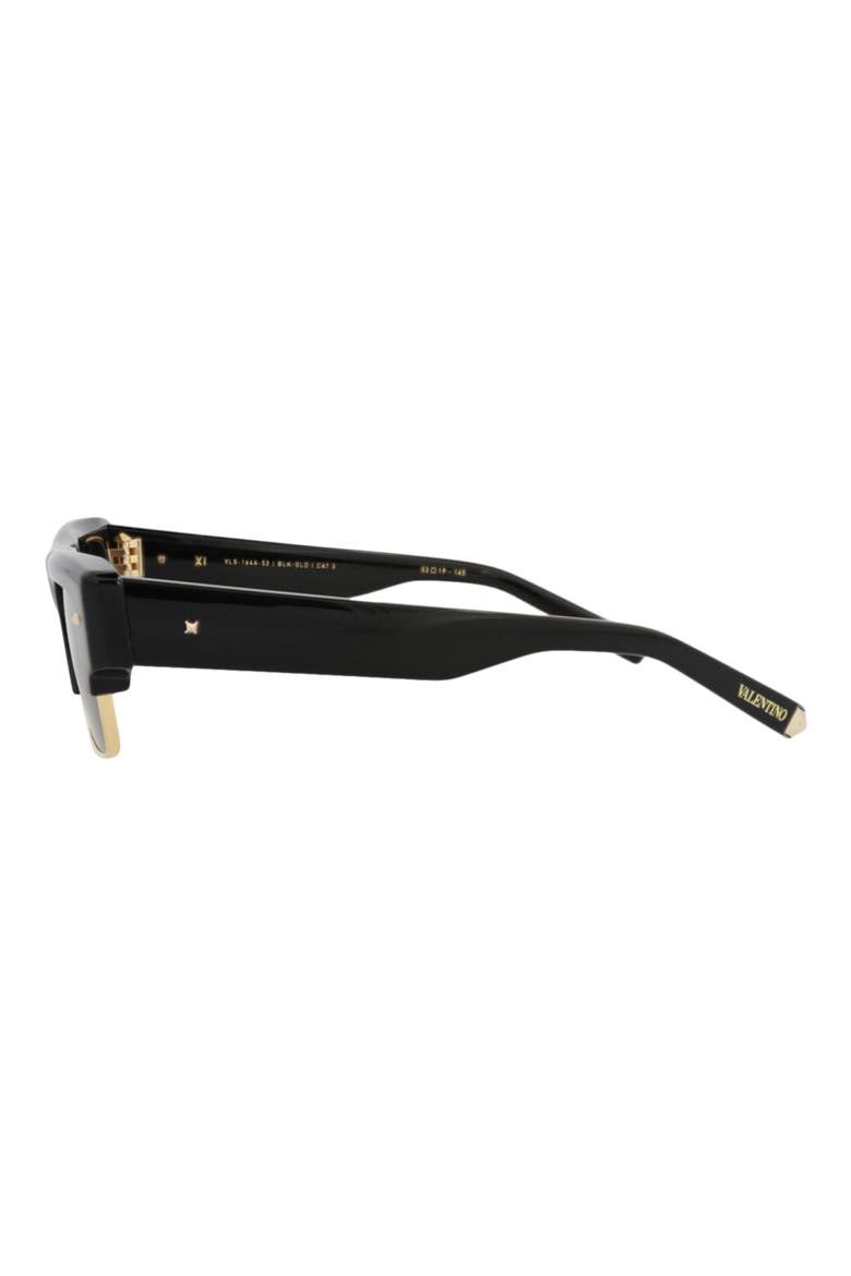52mm Square Sunglasses, Alternate, color, BLACK BLACK GREY