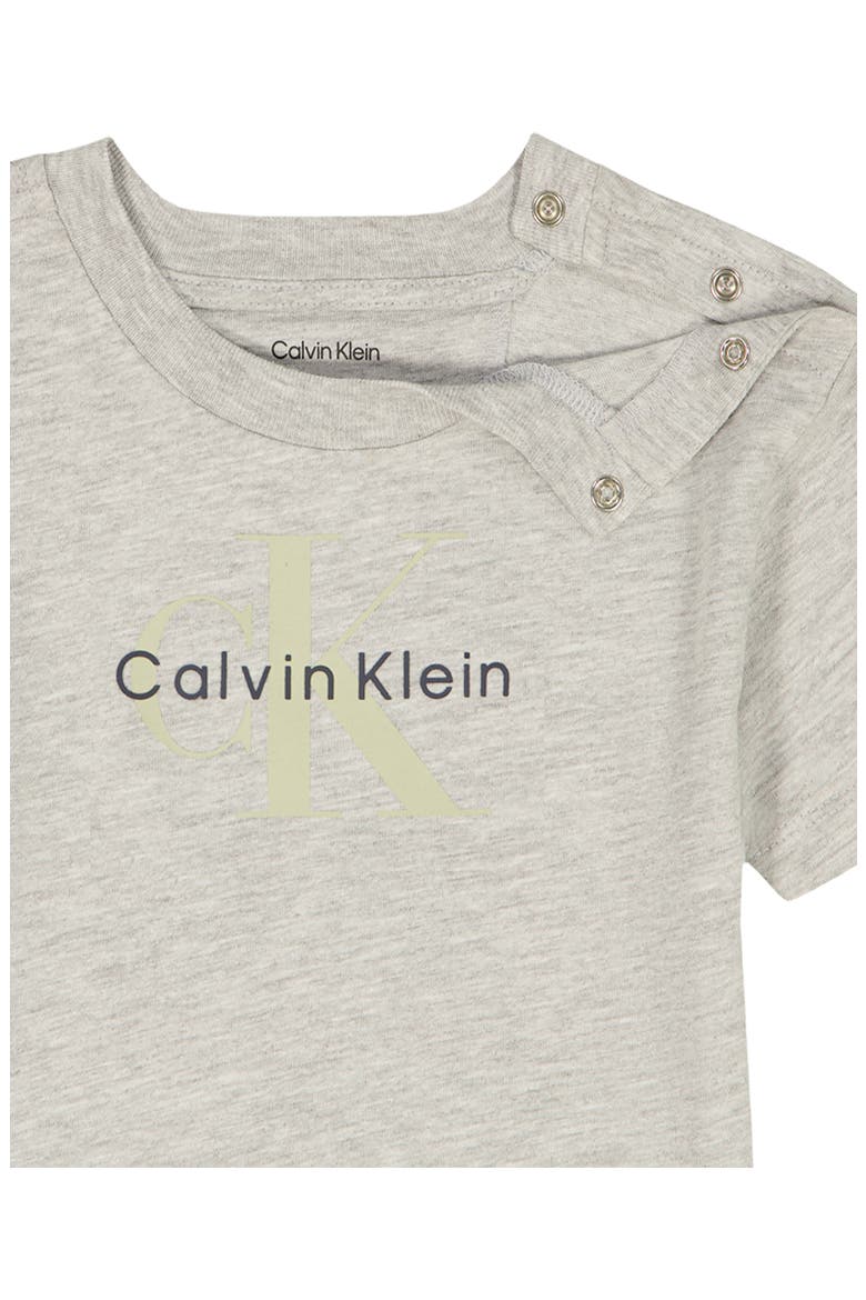 Kids' Logo T-Shirt & Denim Shorts Set, Alternate, color, GREY MULTI