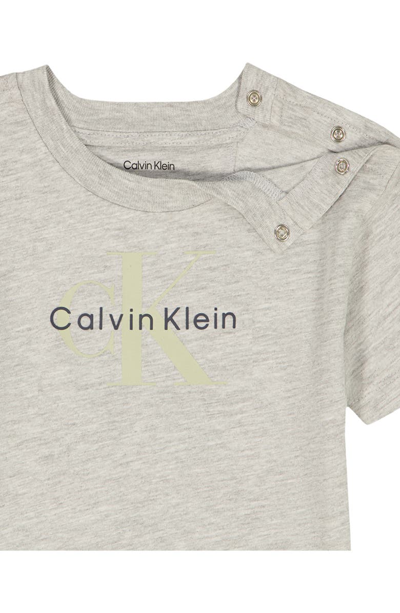 Calvin Klein Kids' Logo T-Shirt & Denim Shorts Set, Alternate, color, Grey Multi