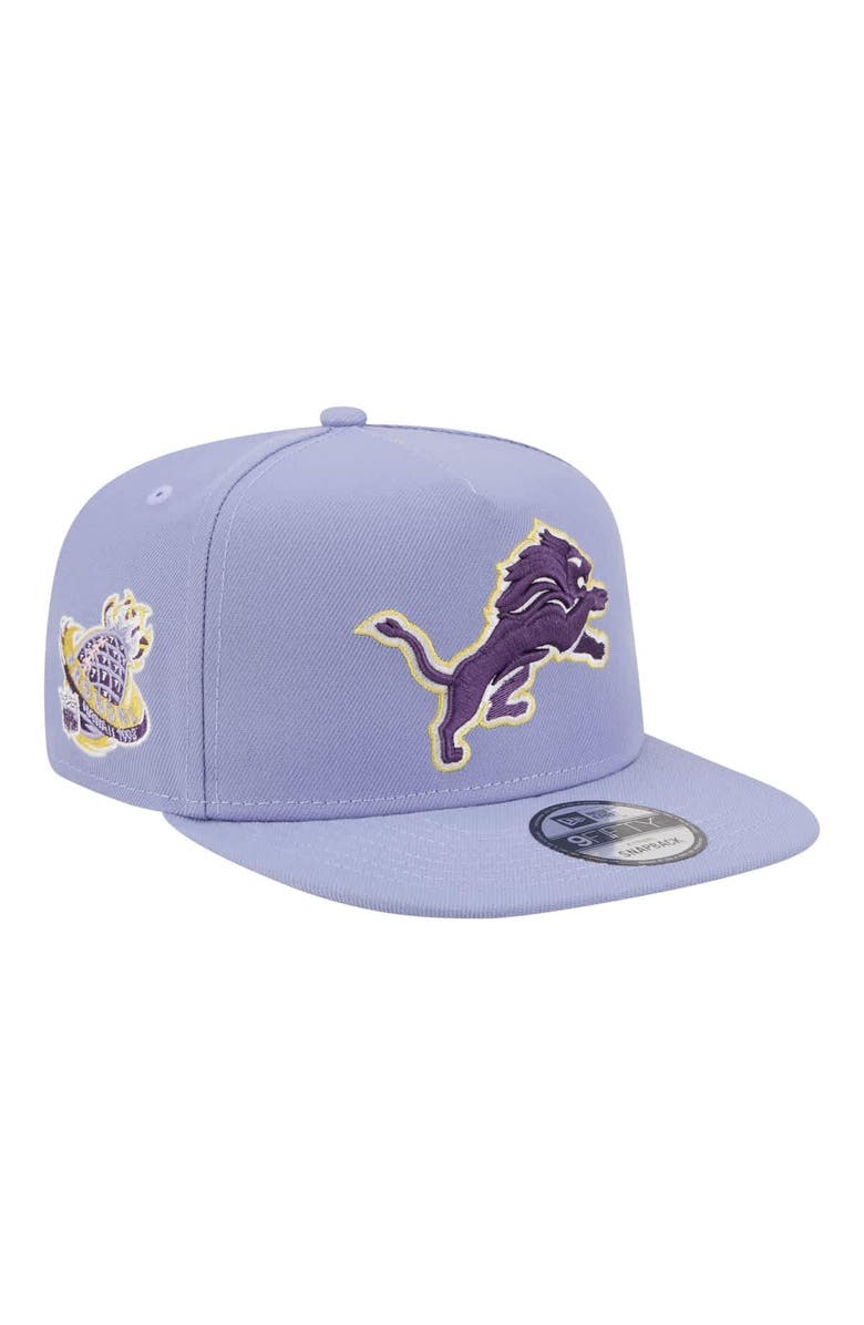 New Era Men's New Era  Lavender Detroit Lions Bloom A-Frame 9FIFTY Snapback Hat, Main, color, Lavender