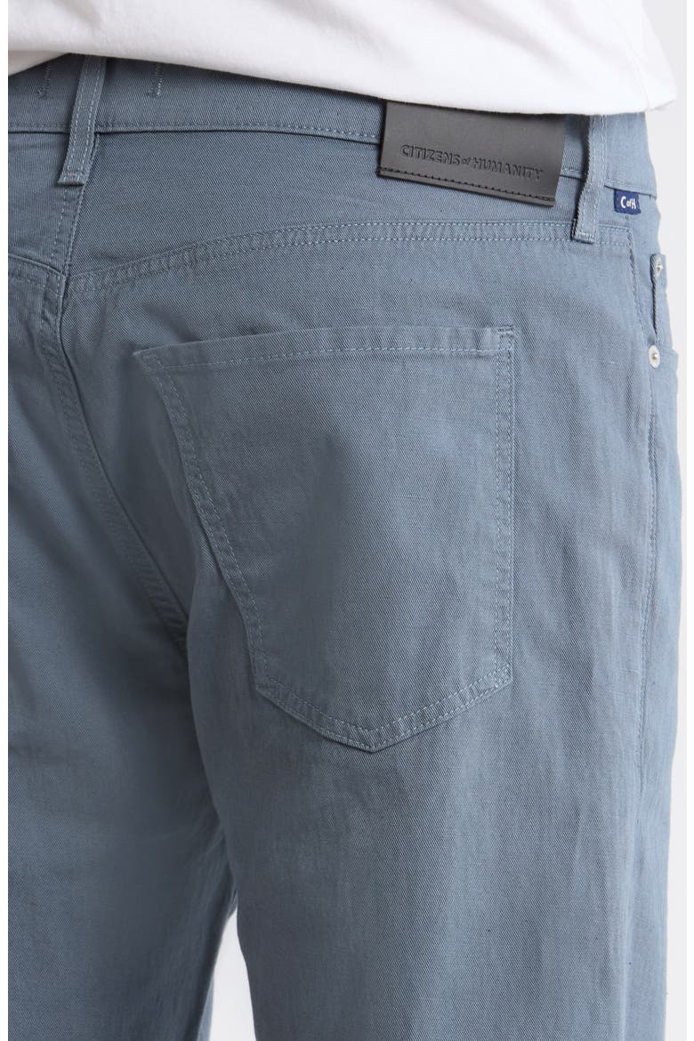 Elijah Relaxed Straight Stretch Cotton & Linen Pants, Alternate, color, STONE BLUE