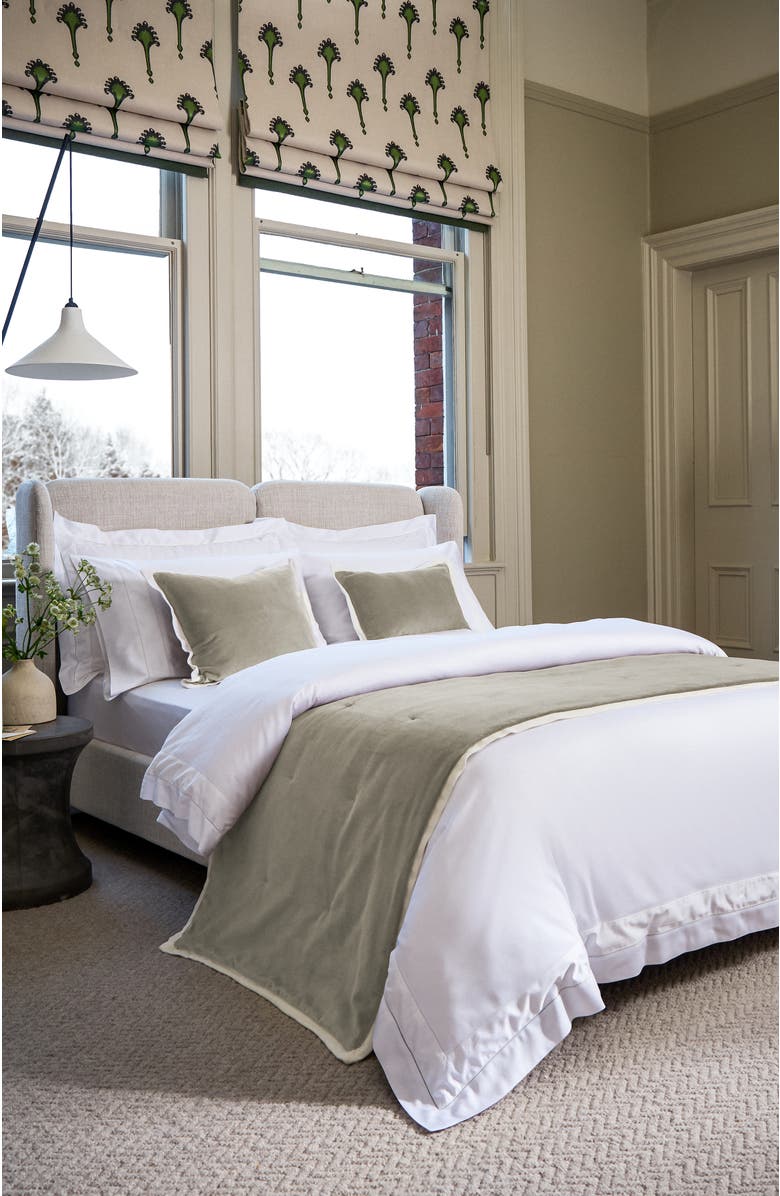 CHRISTY Eltham Luxury Velvet Cotton Bedrunner, Alternate, color, Sand