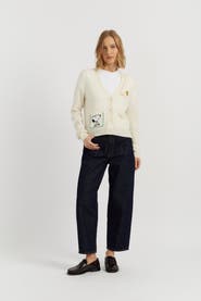 Chinti & Parker Wool-Cashmere Snoopy Pocket Cardigan