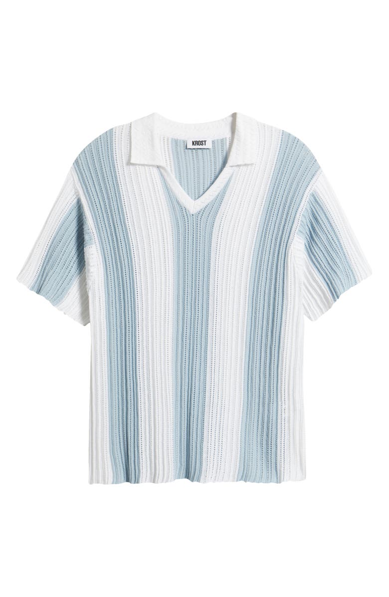 KROST Oversize Stripe Cotton Pointelle Polo, Alternate, color, 