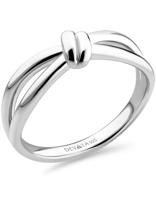 Devata Love Knot Ring In Metallic