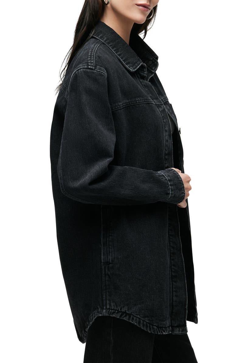 Hudson Jeans Denim Jacket, Alternate, color, Stone Black