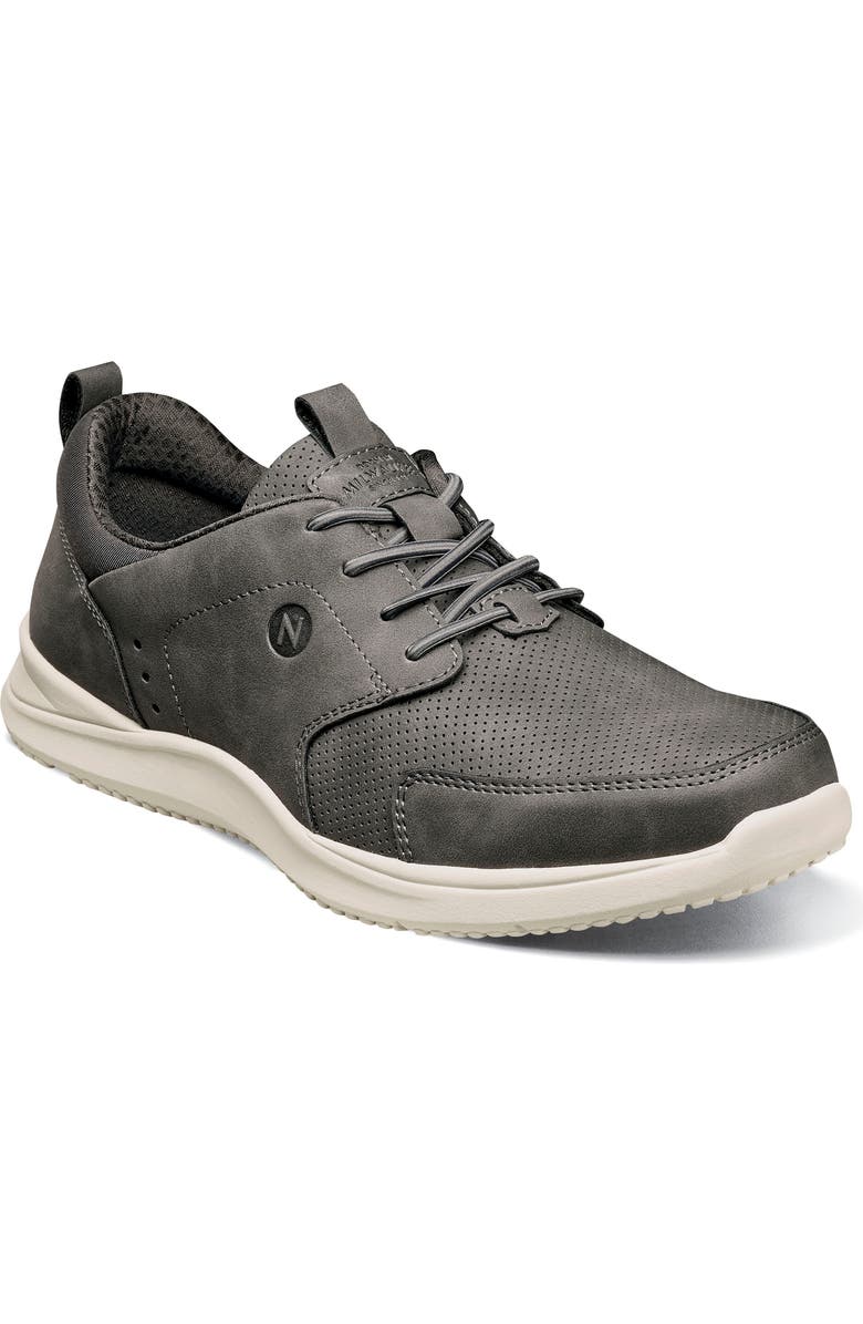 NUNN BUSH Conway Moc Toe Oxford Sneaker, Main, color, Charcoal