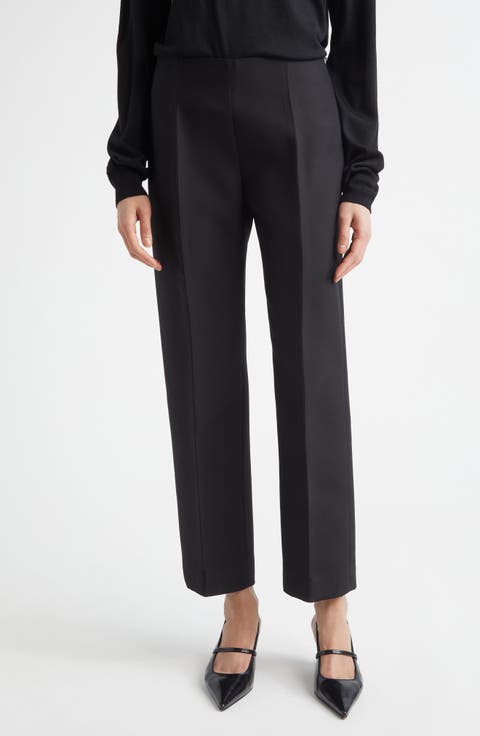 Slim Wool & Silk Evening Trousers