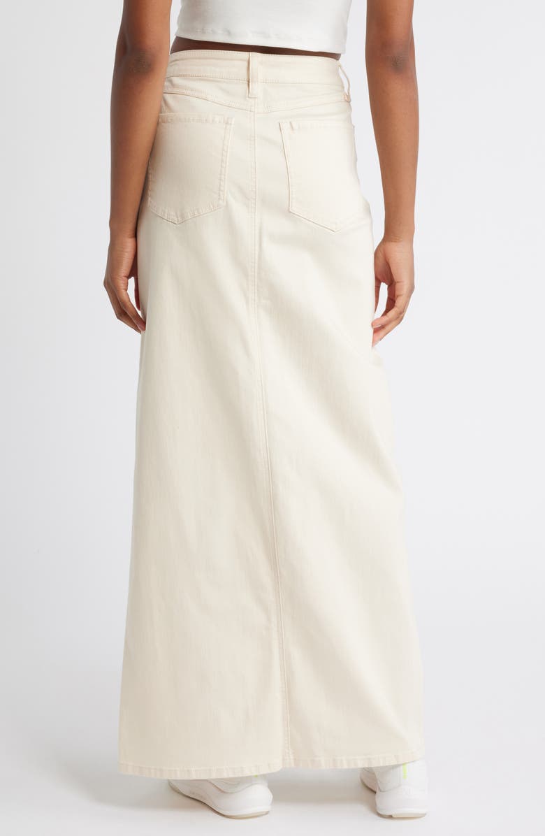 1822 Denim Front Slit Denim Maxi Skirt, Alternate, color,