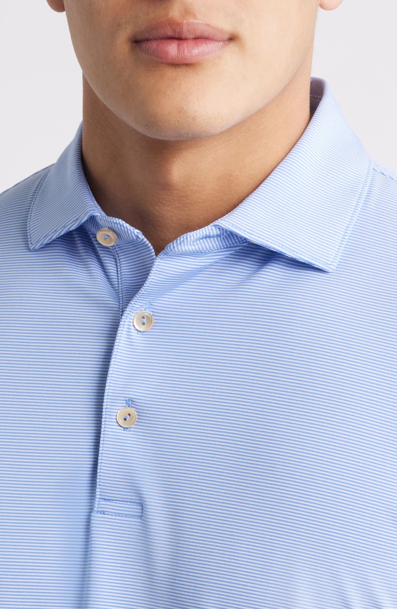 Peter Millar Jubilee Performance Jersey Golf Polo, Alternate, color, Seaside Blue