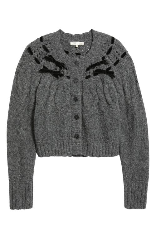 Loveshackfancy Clementian Alpaca & Wool Blend Cardigan In Gray