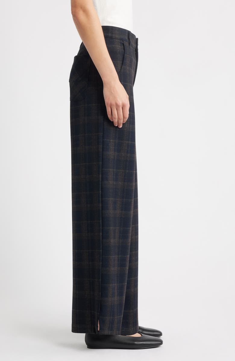 Wit & Wisdom Whitney Skyrise Flat Front Wide Leg Pants, Alternate, color, Ultra Navy Multi