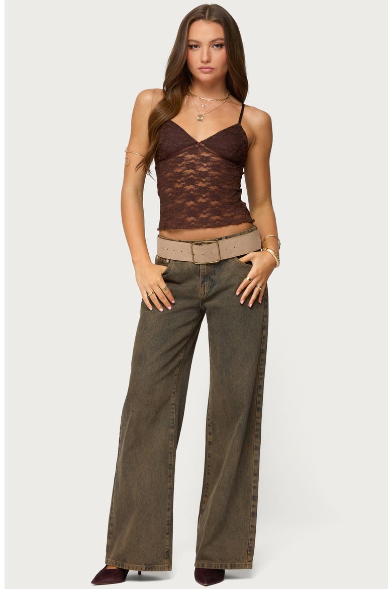 Eira Lace Camisole, Alternate, color, BROWN
